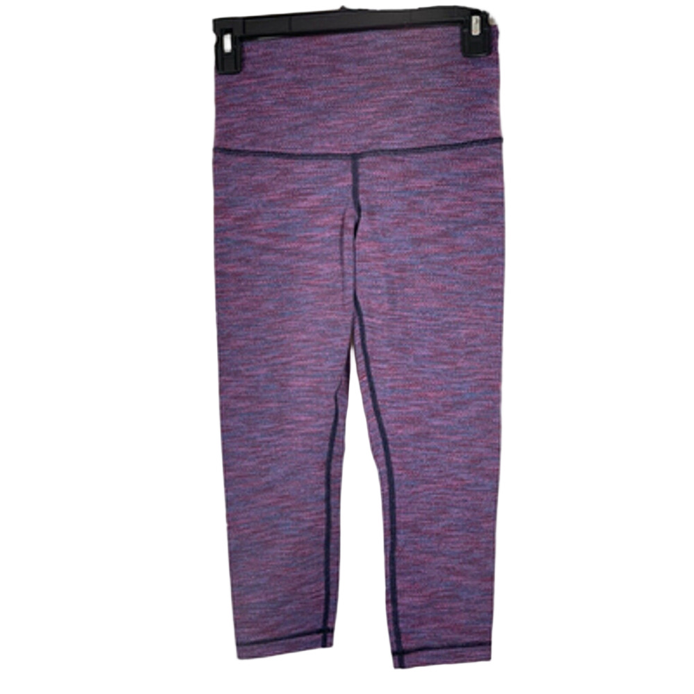 Lululemon Purple High Waisted Fold Over Crop Leggings Size 4